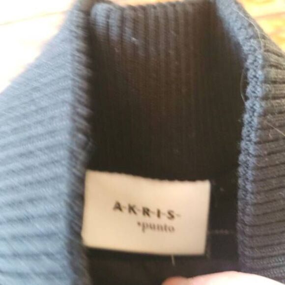 Akris Punto Black White Grid Cropped Ring Zip Up High Neck Blazer Jacket sz 8 - Picture 3 of 6